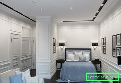 design classico-bianco-camera da letto-to-monolocale