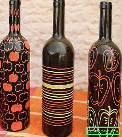 Pittura della bottiglia di vino